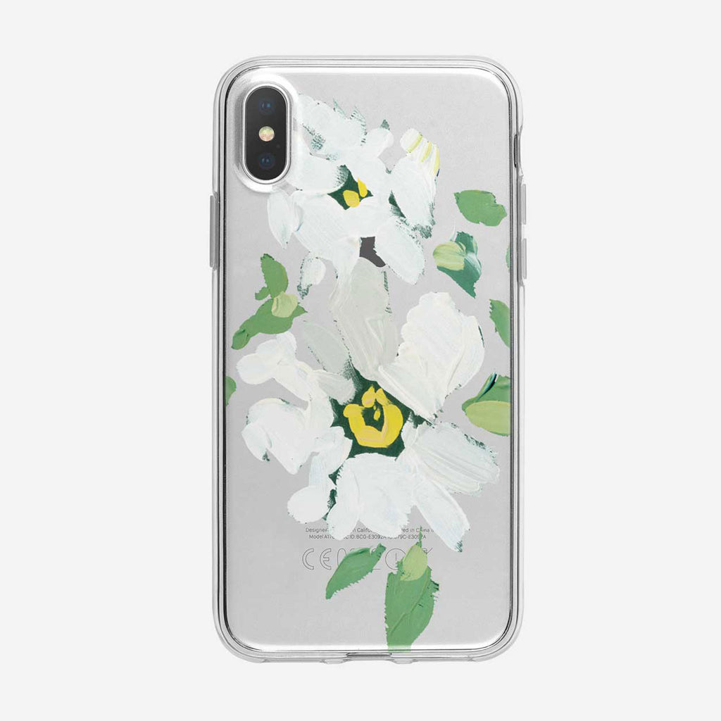 Canvas White Daisies iPhone Case by Tiny Quail