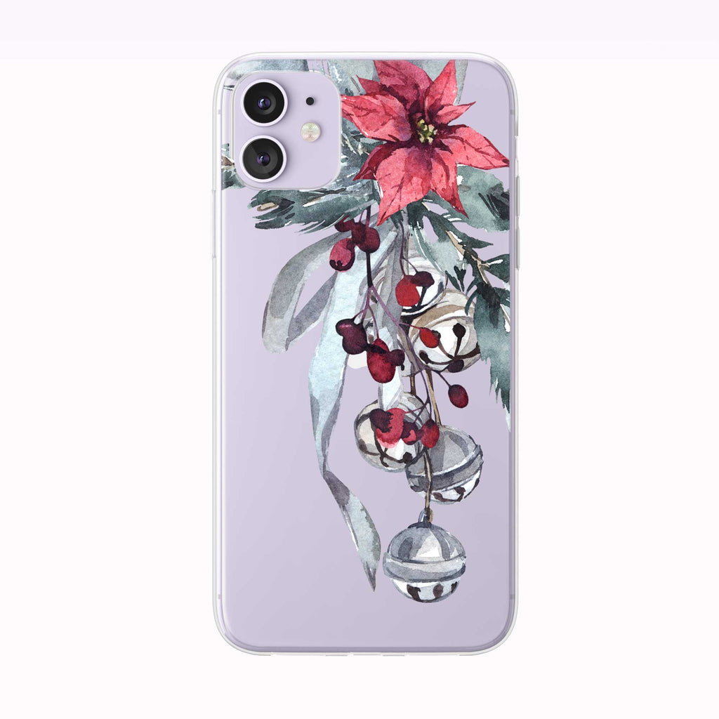 Christmas Bells Floral purple iPhone Case from Tiny Quail