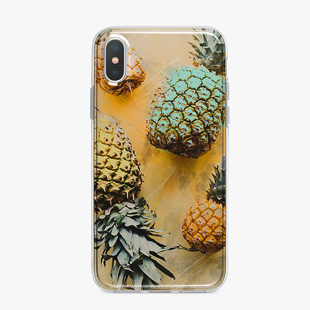 Colorful Pineapples iPhone Case by Tiny Quail