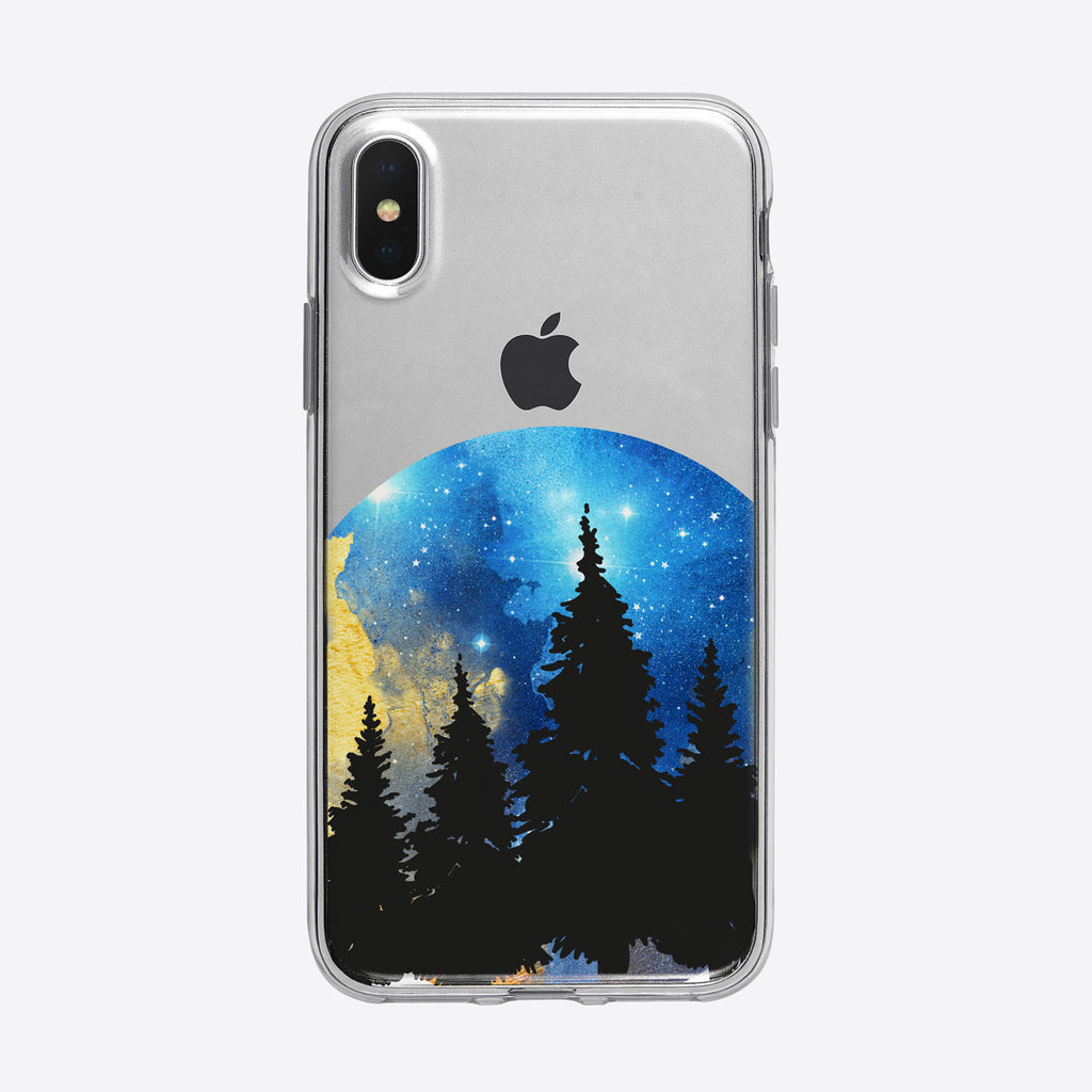 Cosmic Moon Forest iPhone Case from Tiny Quail