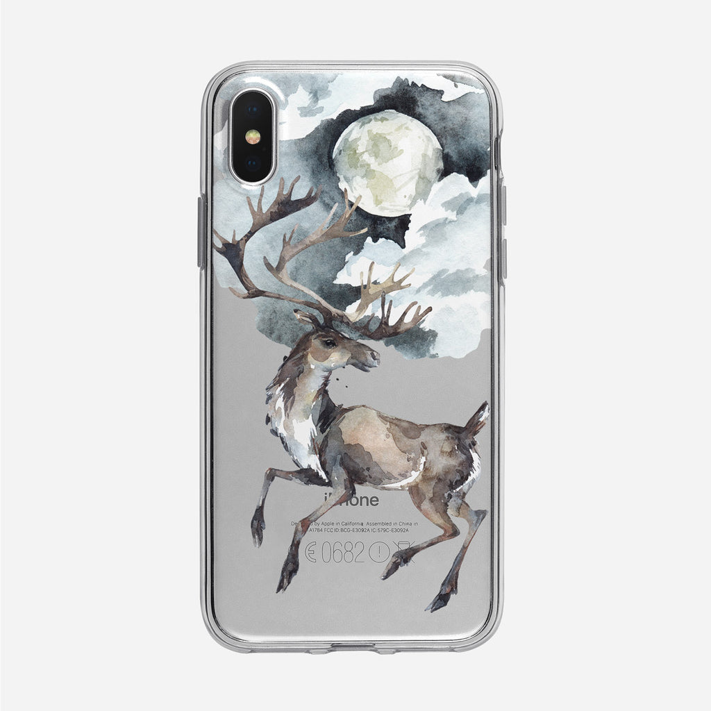 Dancing Moonlit Deer iPhone Case from Tiny Quail