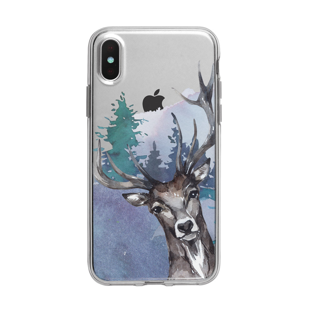 Forest Deer with Antlers iPhone Clear Case from Tiny Quail