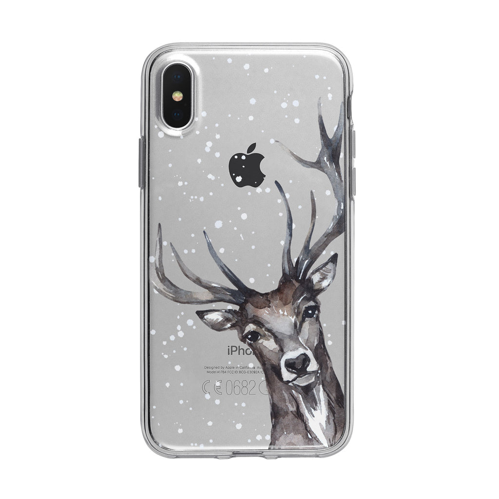 Snowy Buck iPhone Clear Case from Tiny Quail