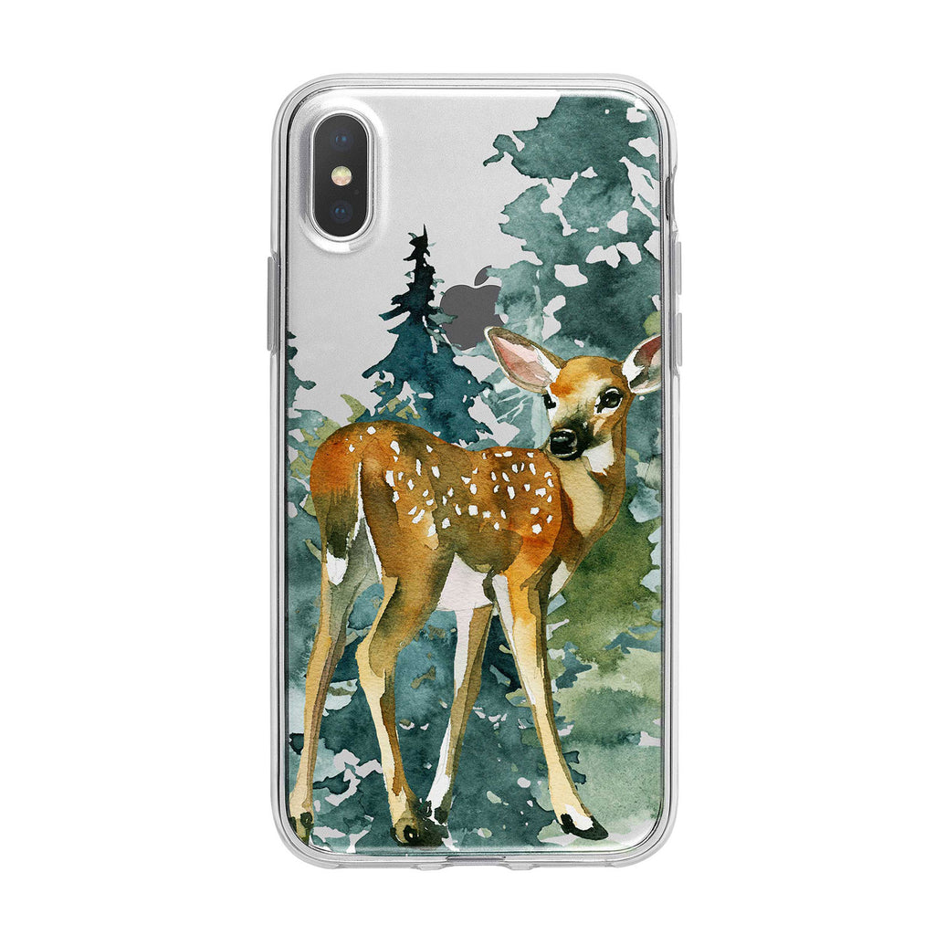 Woodsy Baby Deer Clear iPhone Case From Tiny Quail