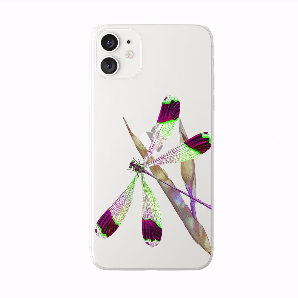 Beautiful Vintage Dragonfly Clear iPhone Case from Tiny Quail