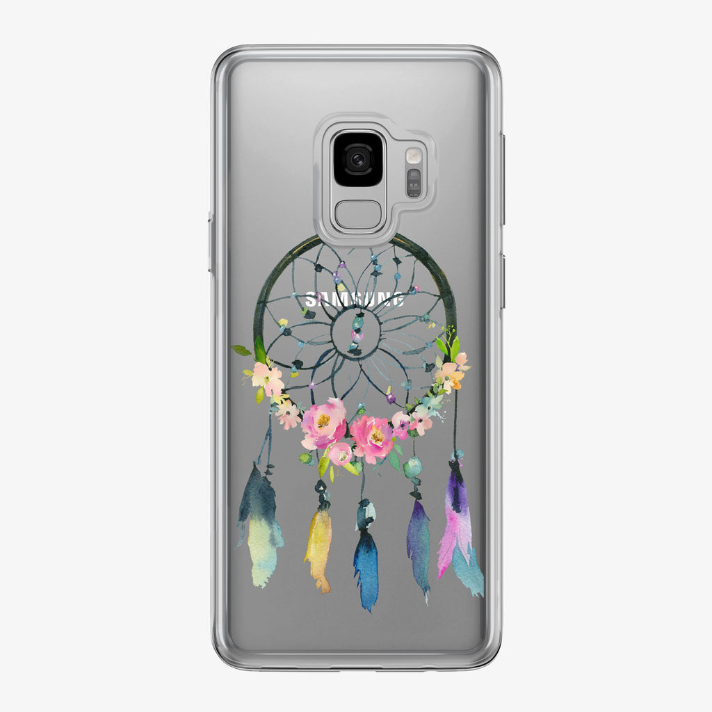 Floral Boho Dreamcatcher Clear Samsung Galaxy Phone Case from Tiny Quail
