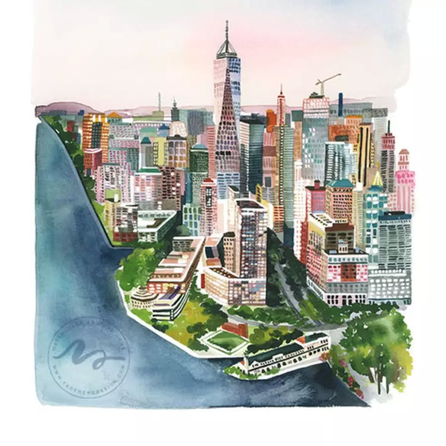 New York Archival Wall Art Print by Yao Cheng Design without frame