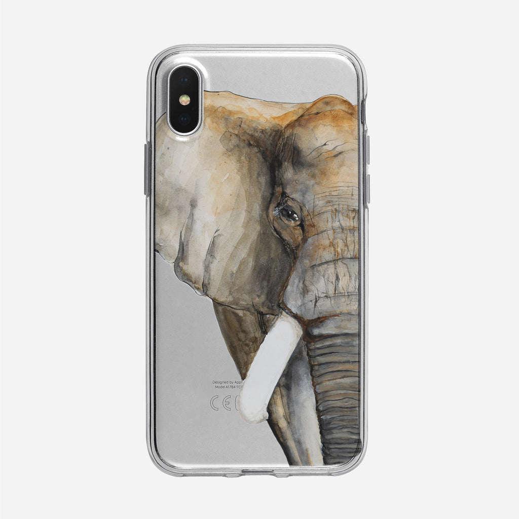 Half Elephant Face iPhone Case from Tiny Quail