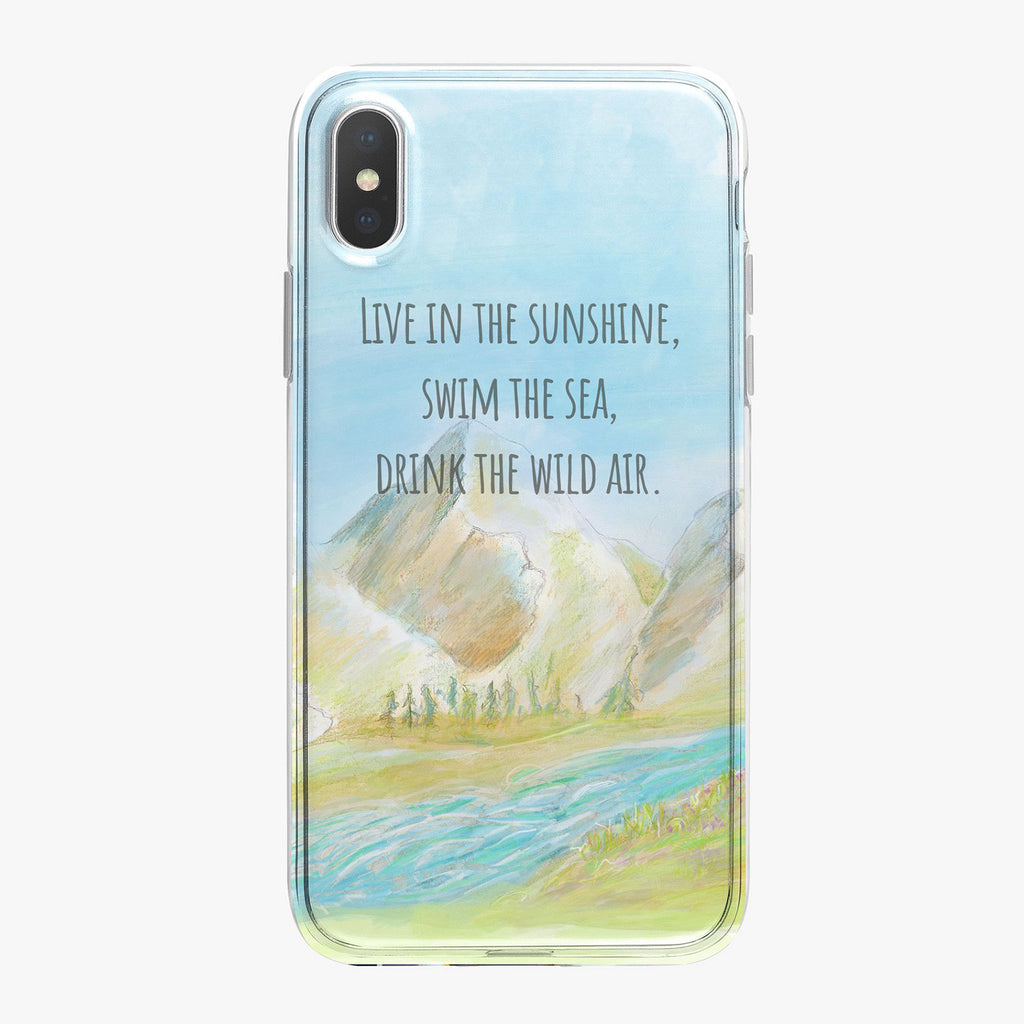 Mountain Adventure Designer iPhone Case with saying from Tiny Quail