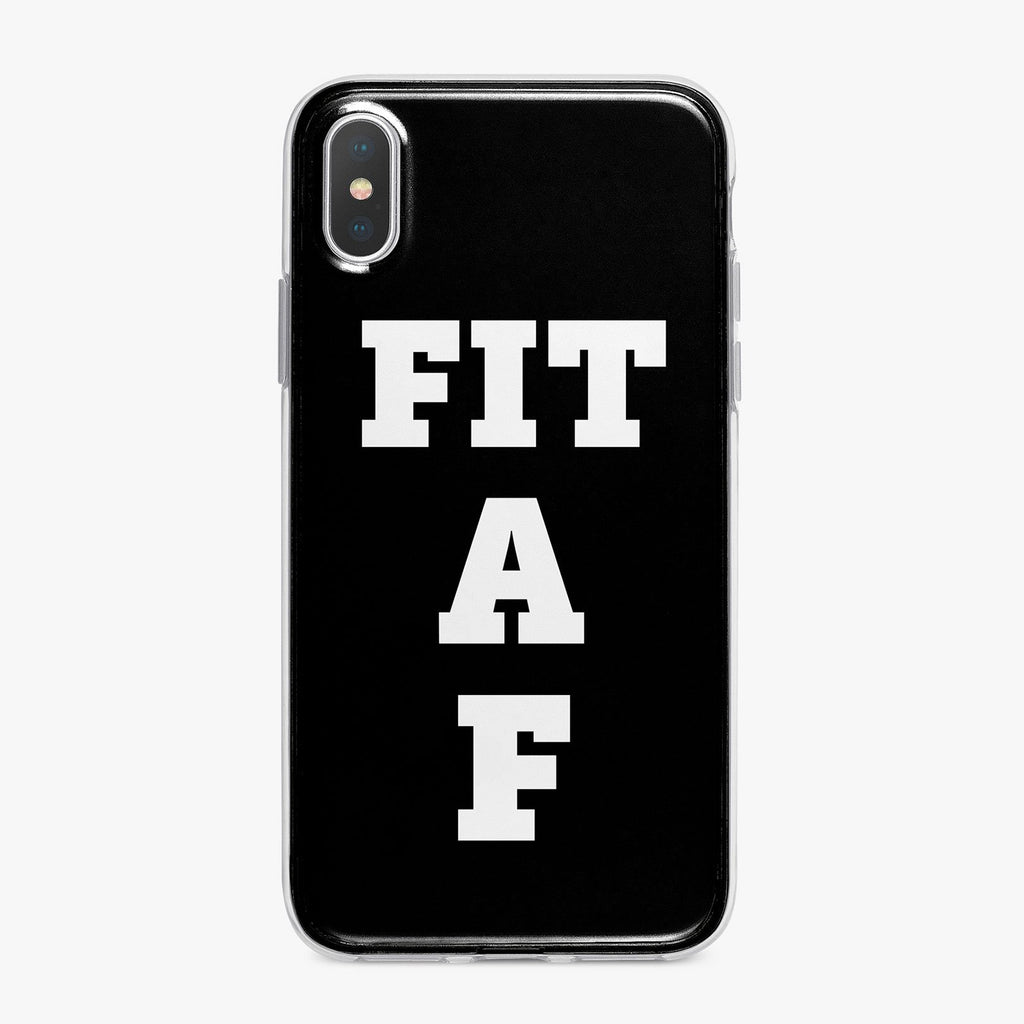 Fit A F Black Designer Fitness iPhone Case