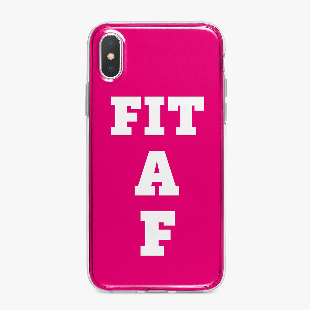 Fit A F Pink Designer Fitness iPhone Case