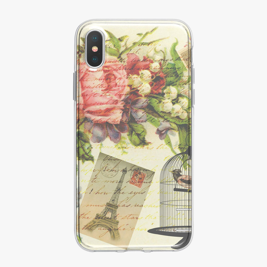 Vintage Paris Floral Designer iPhone Case From Tiny Quail