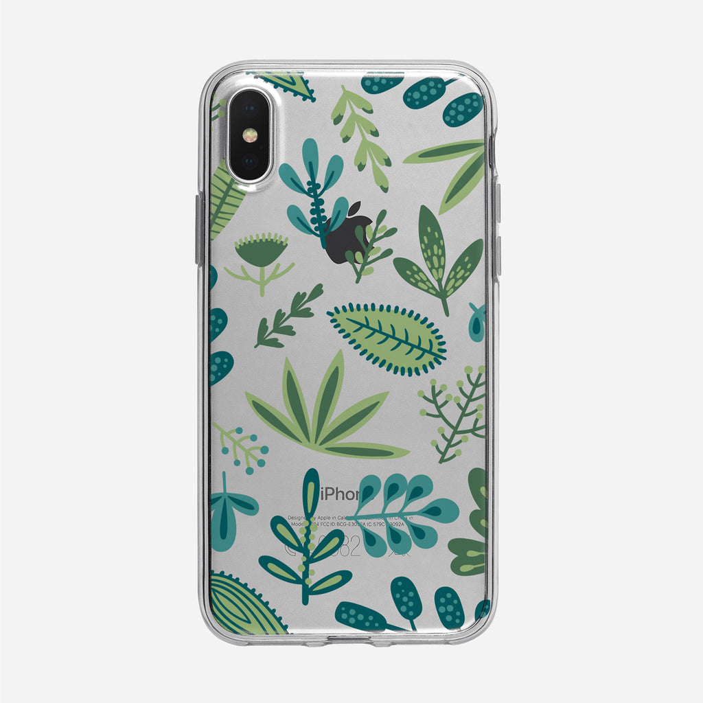 Flat Graphic Leaves iPhone Case From Tiny Quail