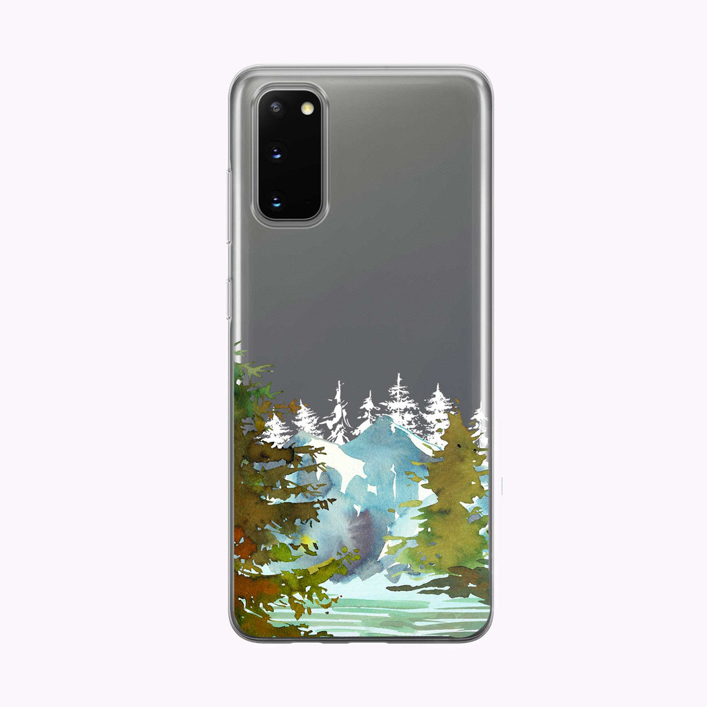 Watercolor Forest Lake Samsung Galaxy Phone Case from Tiny Quail
