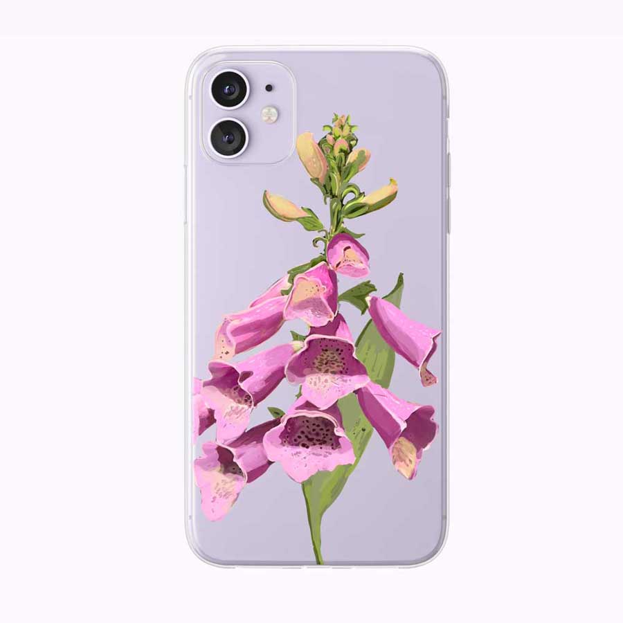  Pink Foxgloves iPhone Case by Tiny Quail