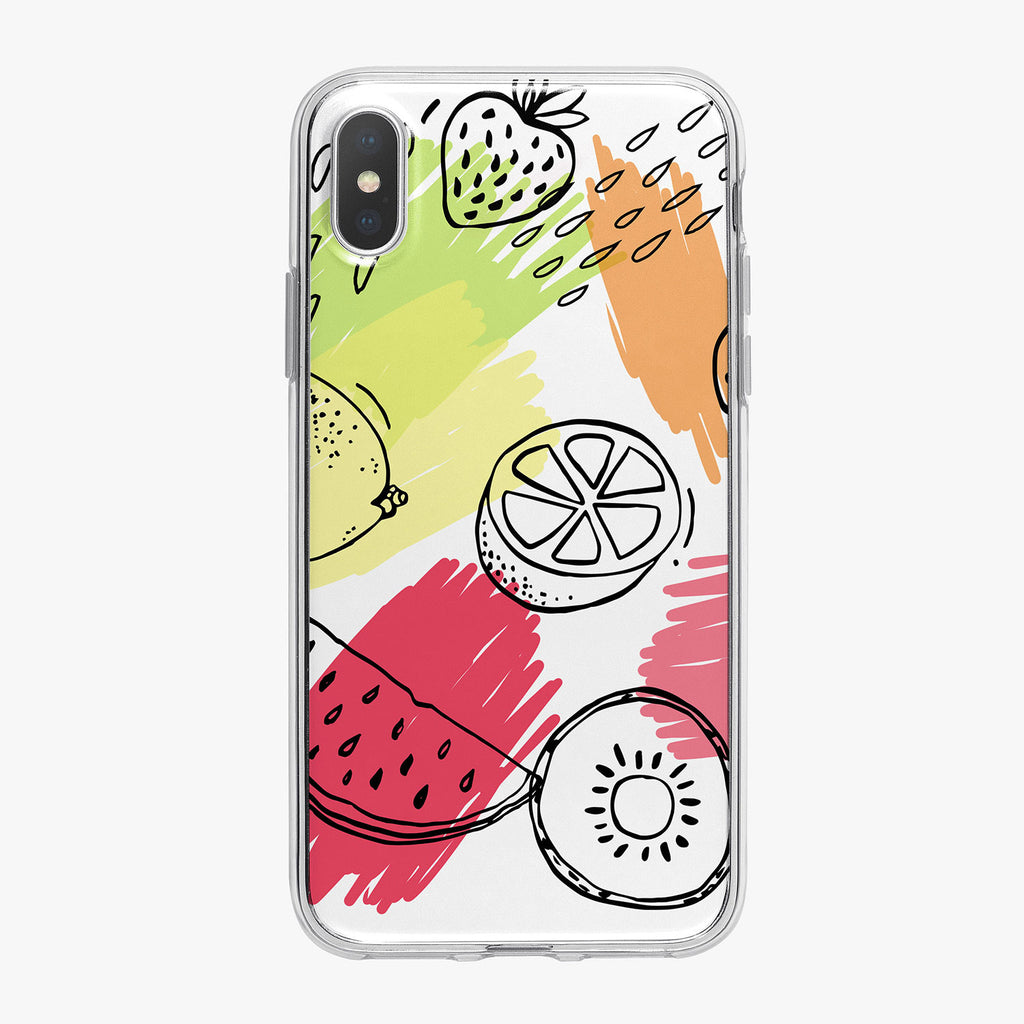 Graphic Summer Fruit iPhone Case by Tiny Quail