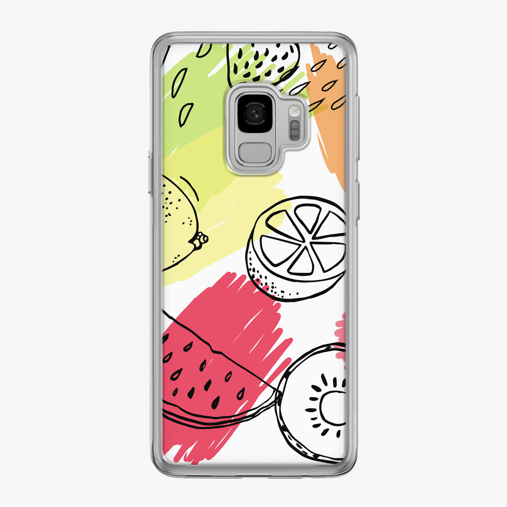 Graphic Summer Fruit Samsung Galaxy Phone Case by Tiny Quail