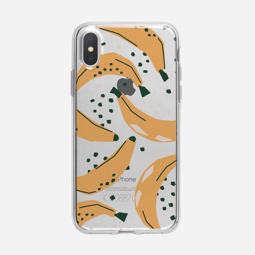 Funky Bananas Pattern Clear iPhone Case from Tiny Quail