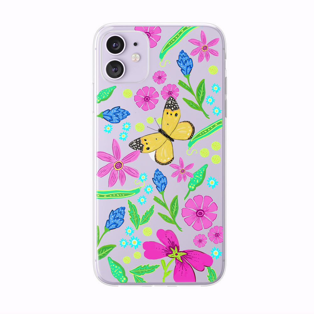 Garden Doodle Floral Pattern iPhone Case by Tiny Quail 