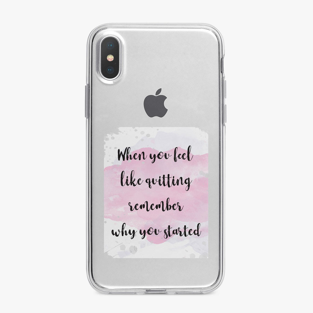 When You Feel Like Giving Up Clear Designer iPhone Case From Tiny Quail