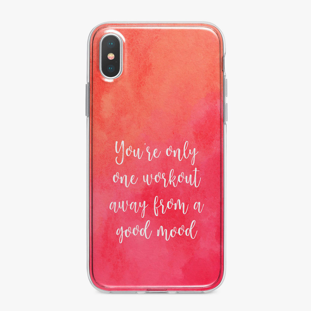Orange and Pink, One Workout Away Fitness Designer iPhone Case From Tiny Quail