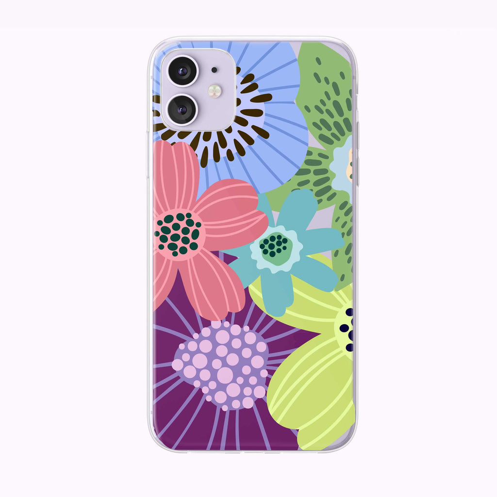 Graphic Retro Flower Pattern  iphone case from Tiny Quail