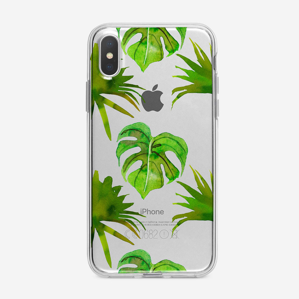 Green Leaves Pattern iPhone Case by Tiny Quail