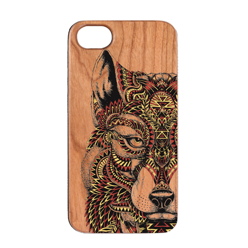 Cherry Wood Wolf iPhone Case by Otto