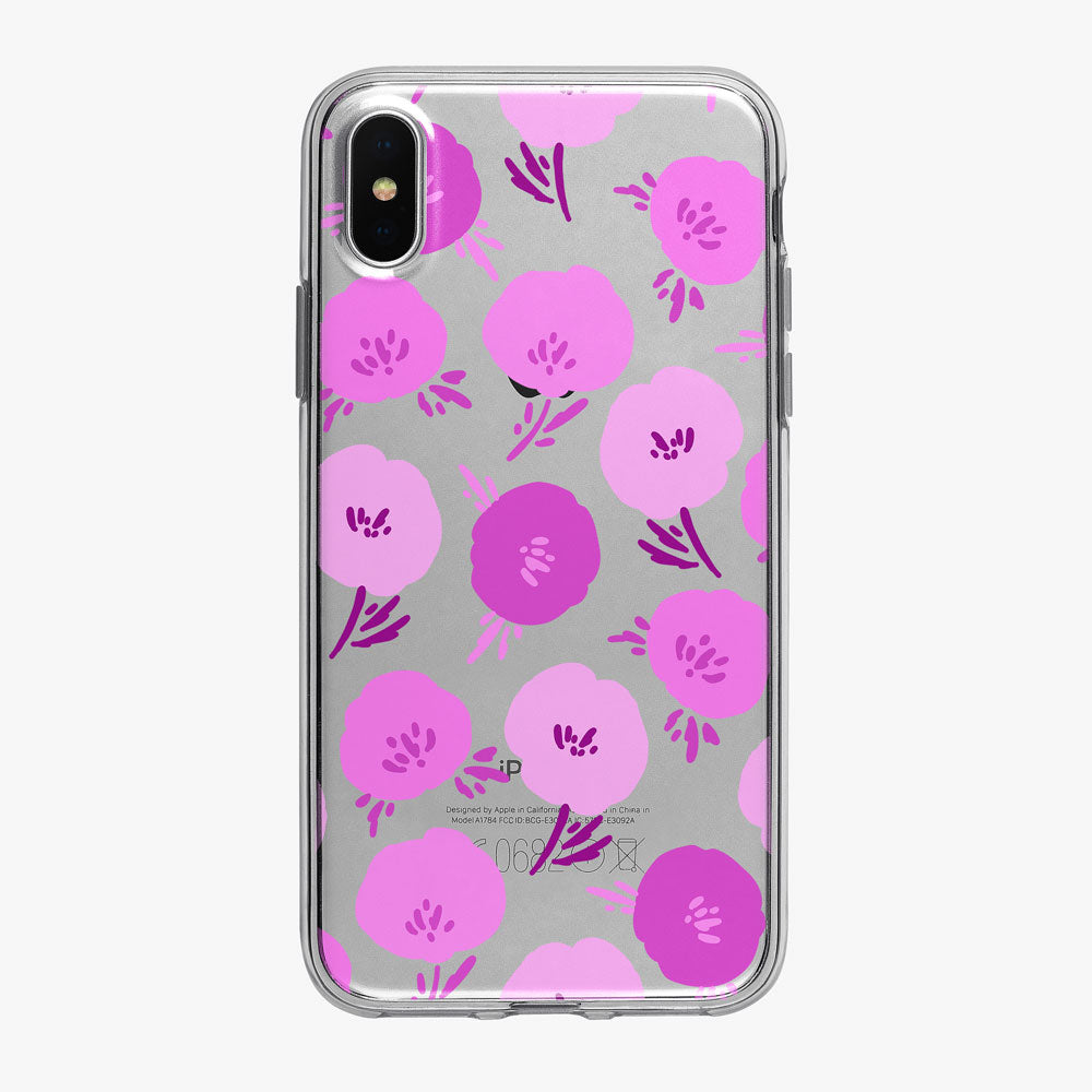 Cute Hand Drawn Pink Flowers iPhone Case from Tiny Quail