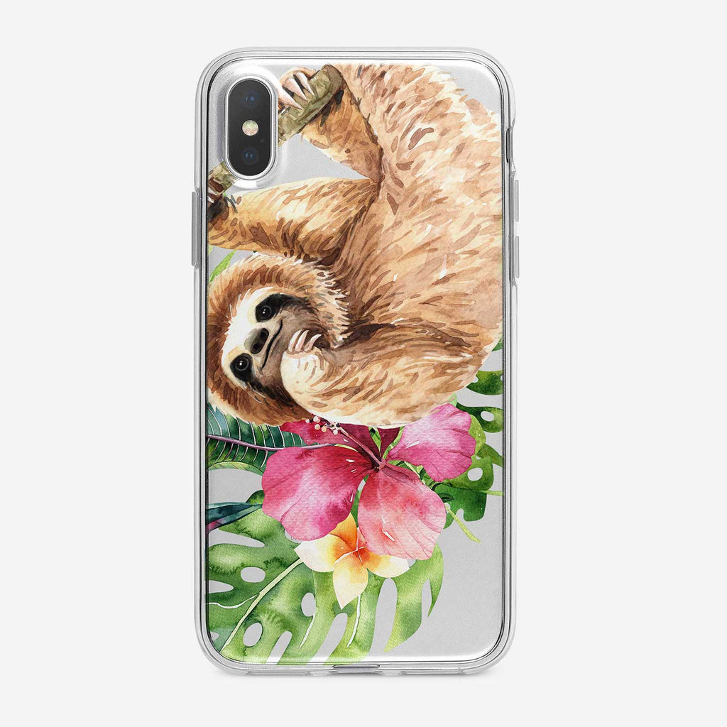 Cute Watercolor Sloth iPhone Case From Tiny Quail