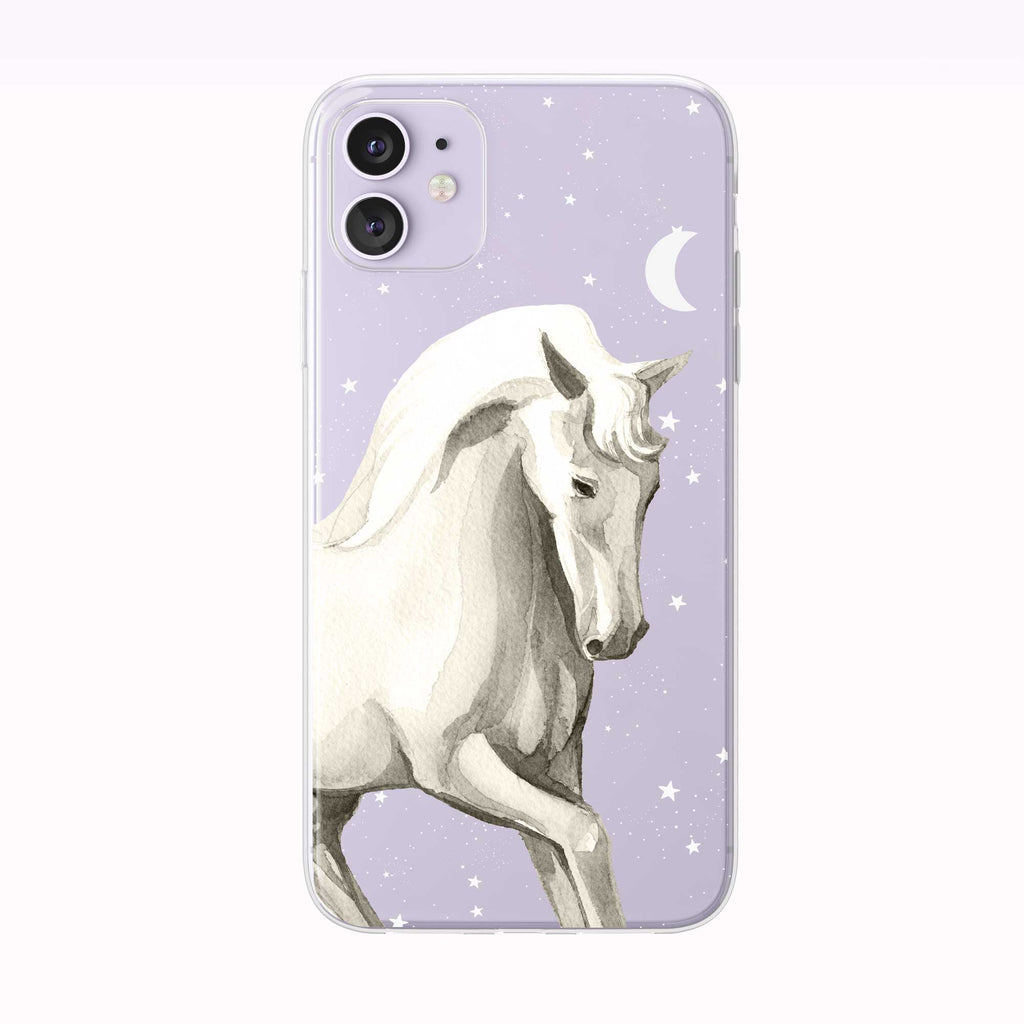 Mystical Nighttime Horse Purple iPhone Case from Tiny Quail
