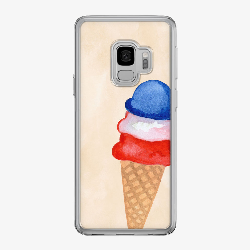 Patriotic Ice Cream Cone Samsung Galaxy Phone Case by Tiny Quail