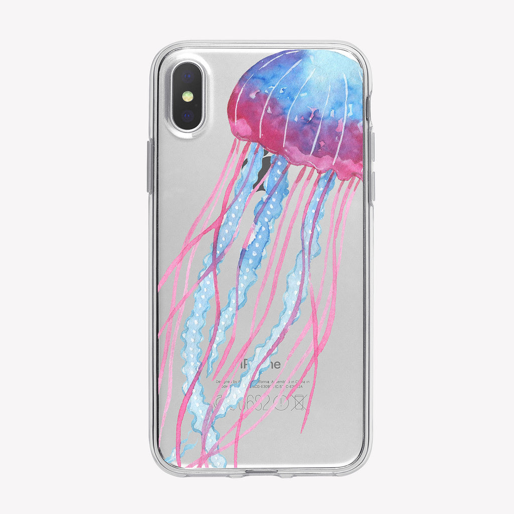Colorful Jellyfish Clear iPhone Case from Tiny Quail