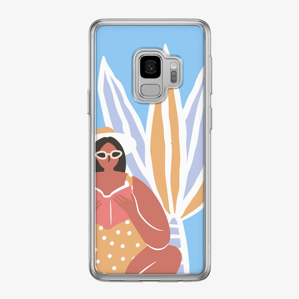 Relaxing Day at the Beach Samsung Galaxy Phone Case by Tiny Quail