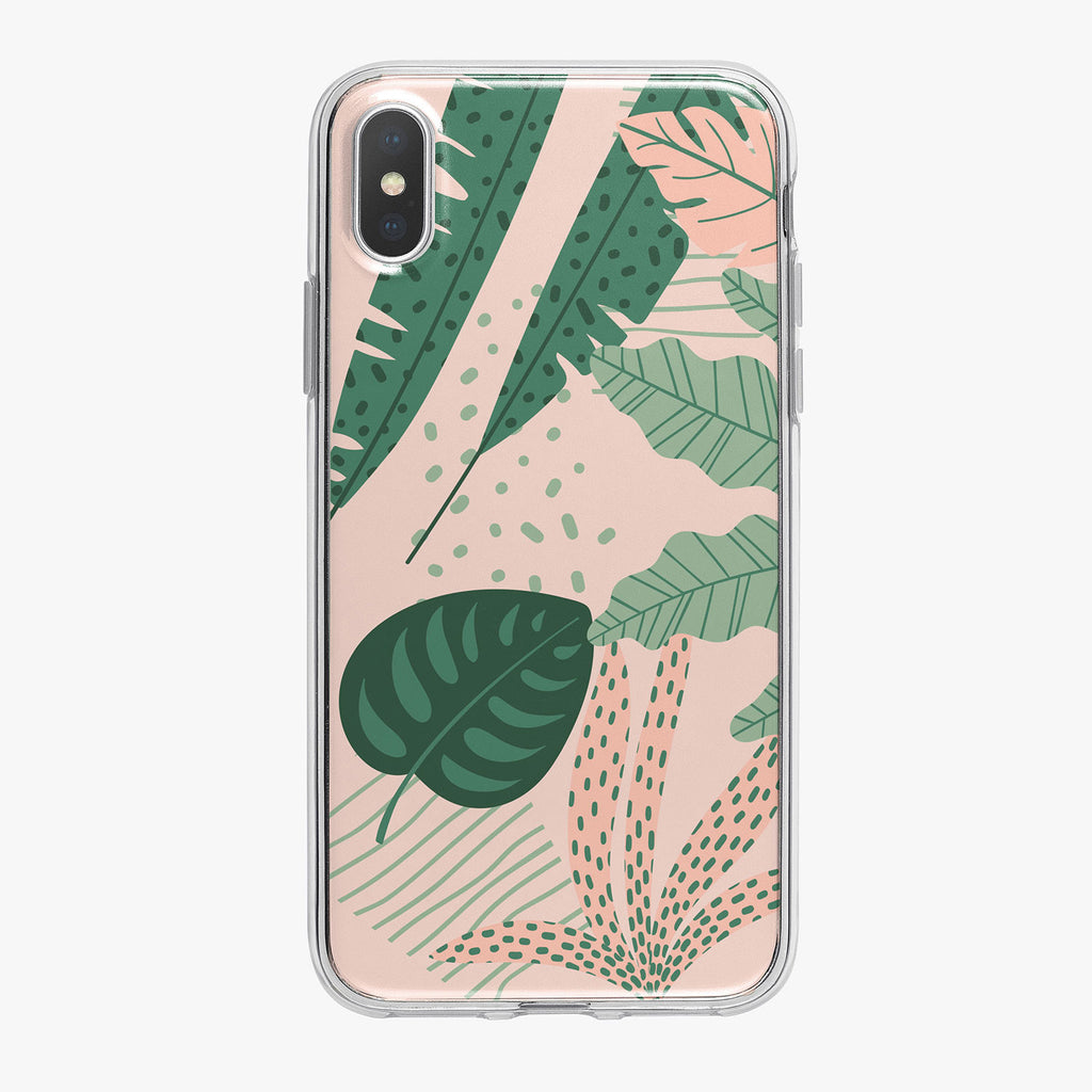 Colorful Jungle Leaves iPhone Case from Tiny Quail