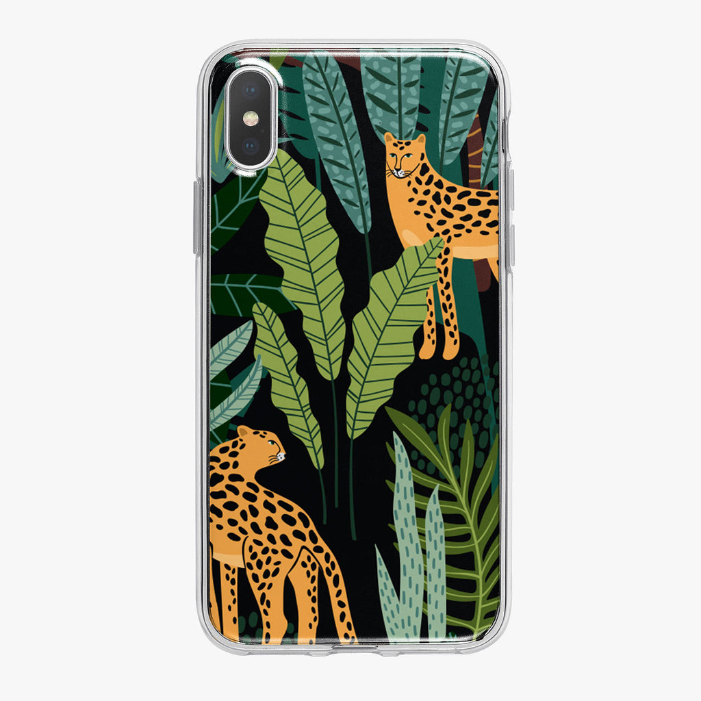 Leopards in a Colorful Jungle iPhone Case from Tiny Quail