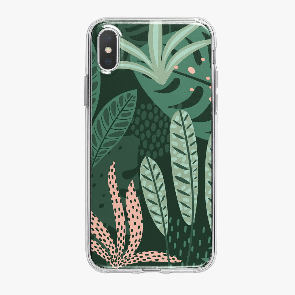 Bright Jungle Leaves iPhone Case from Tiny Quail