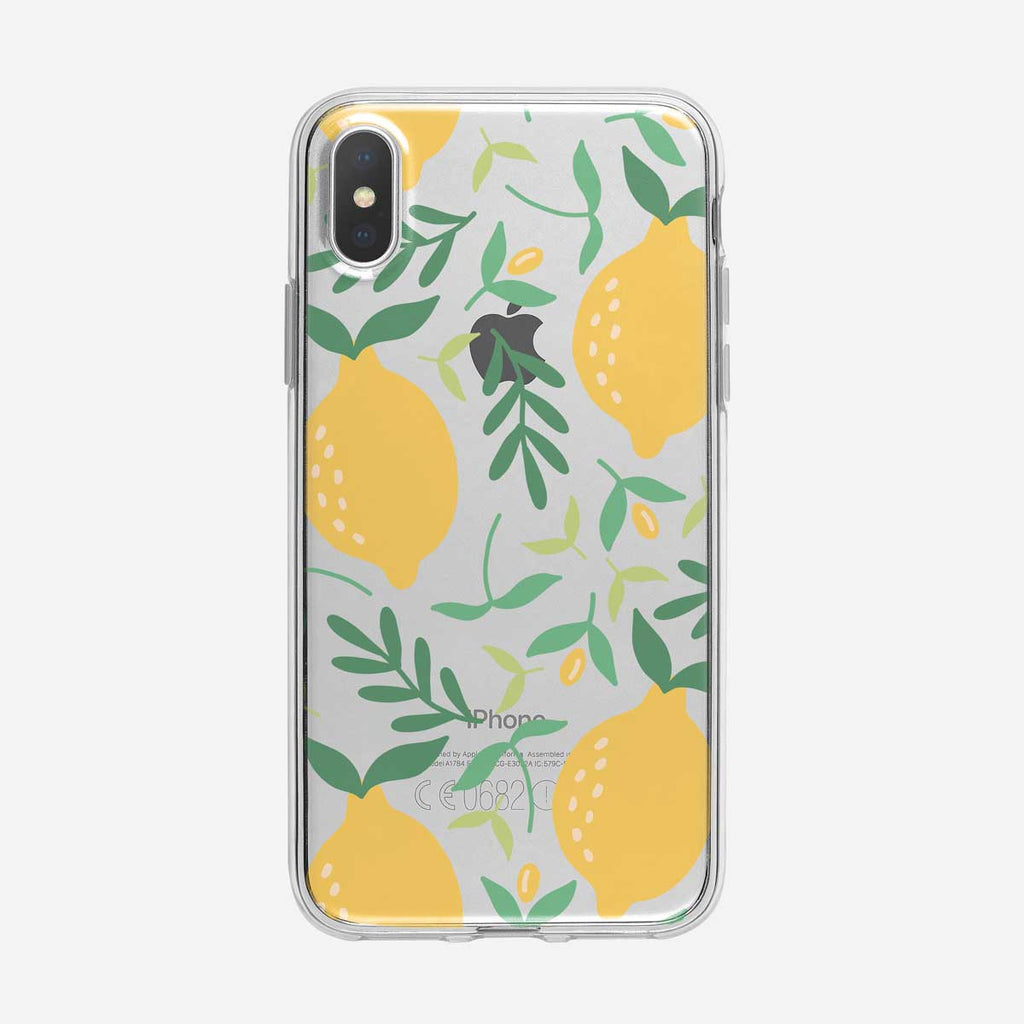 Ripe Lemons Pattern iPhone Case from Tiny Quail