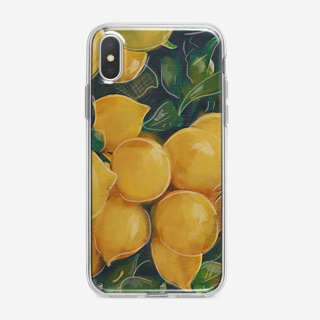 Bright Lemons iPhone Case by Tiny Quail
