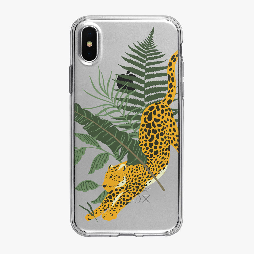 Solitary Jungle Leopard Clear iPhone Case from Tiny Quail