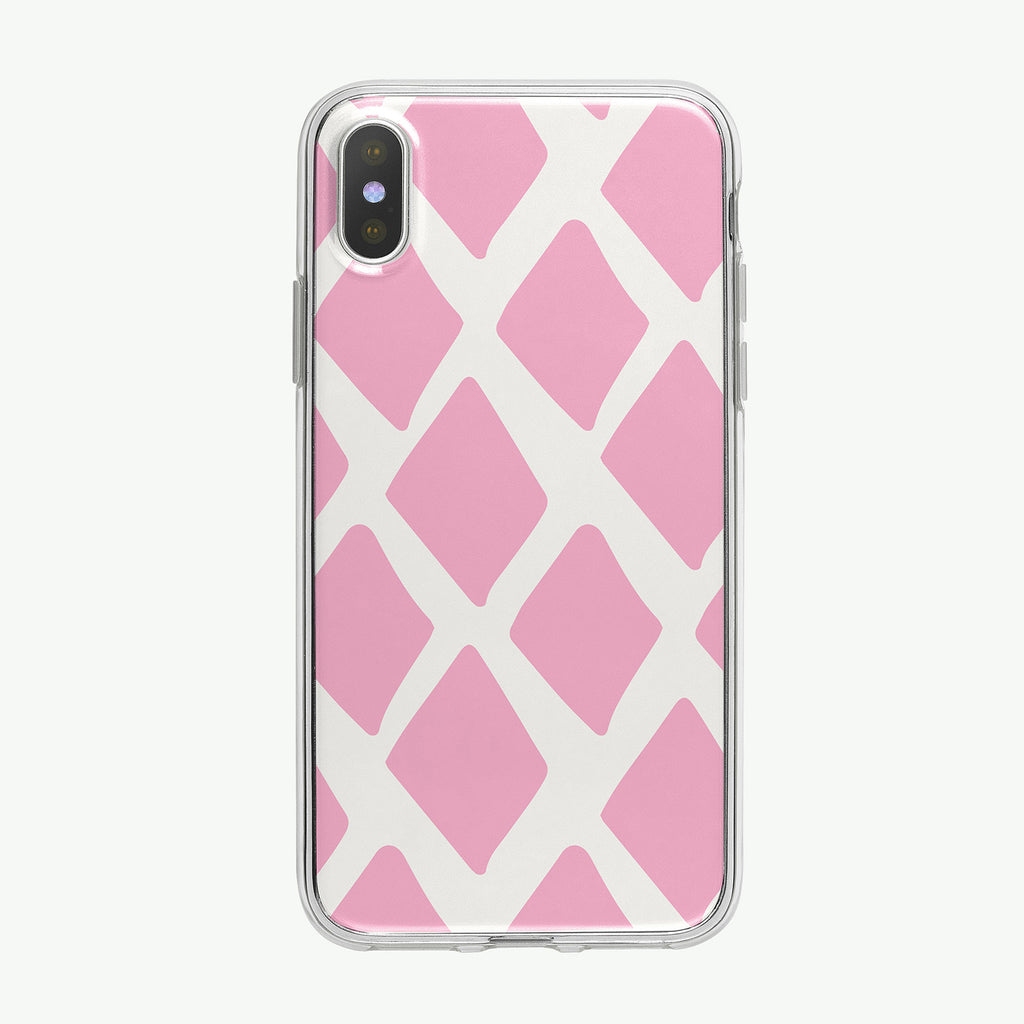 Pink Diamond Pattern iPhone Case from Tiny Quail