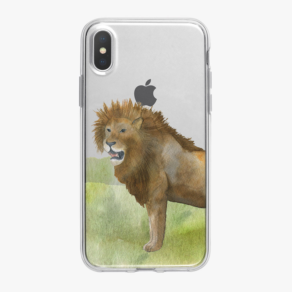 Watercolor Lion iPhone Case from Tiny Quail