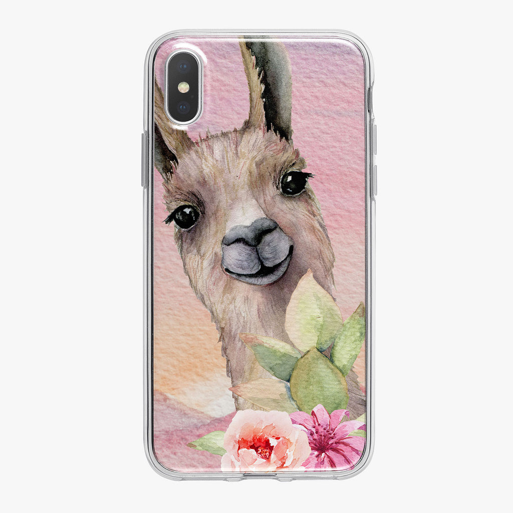 Llama in Colorful Desert iPhone Case from Tiny Quail