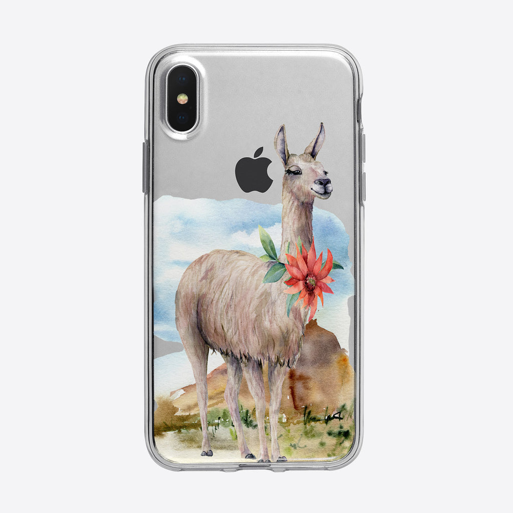 Serene Floral Desert Llama iPhone Case from Tiny Quail