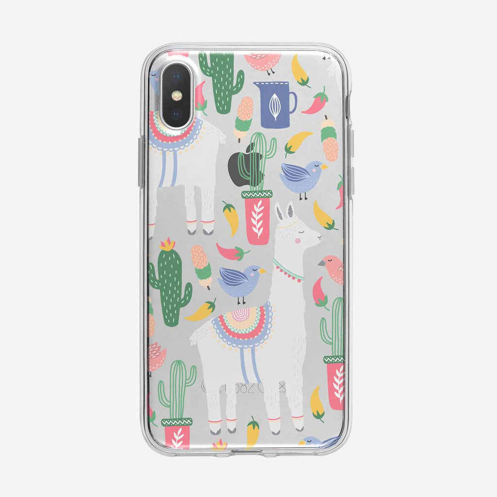 Llama Party Pattern iPhone Case from Tiny Quail
