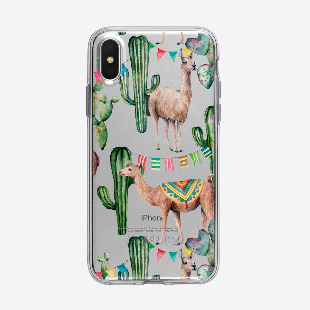 Cute Fiesta Llamas Pattern iPhone Case from Tiny Quail
