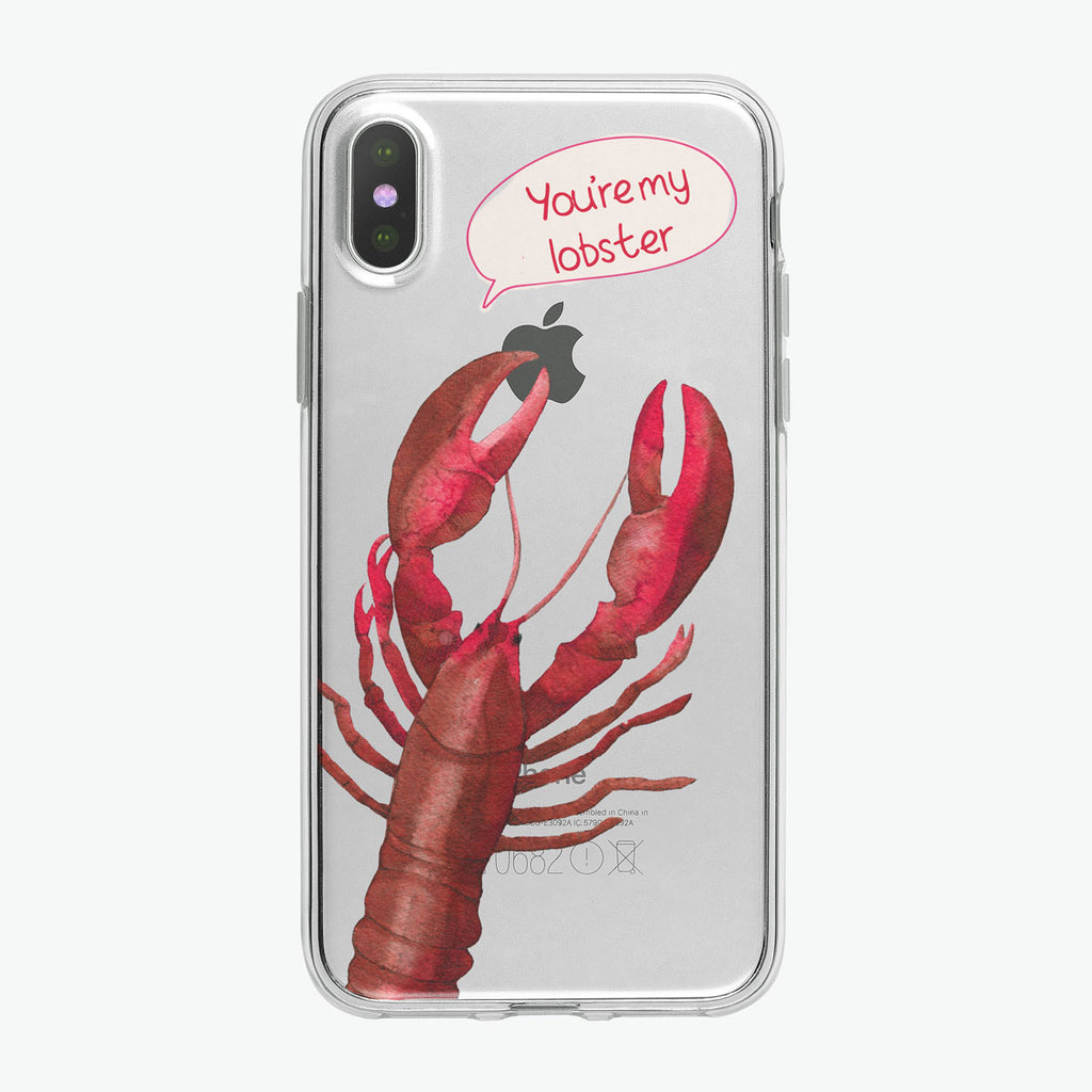 You're My Lobster Clear iPhone Case by Tiny Quail