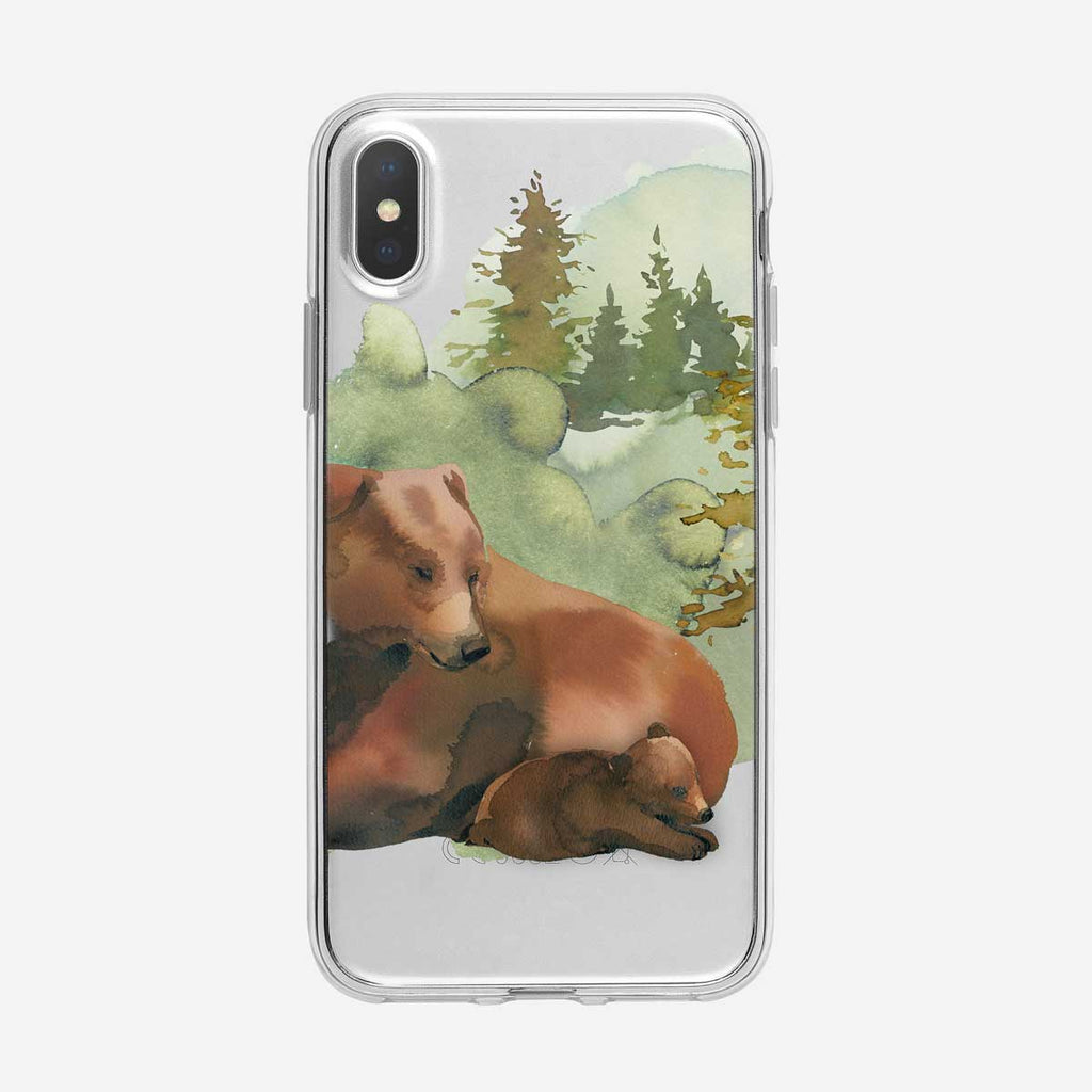 Mama Bear and Cub iPhone Case from Tiny Quail