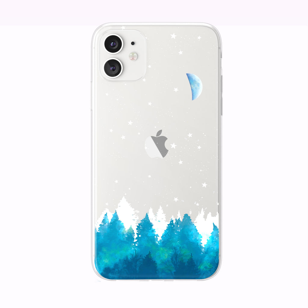 Enchanted Evening Blue Forest iPhone Case from Tiny Quail