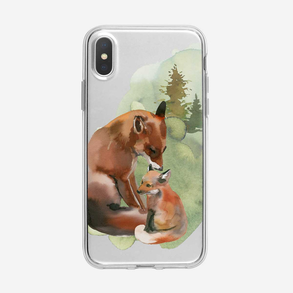 Forest Fox and Kit iPhone Case from Tiny Quail